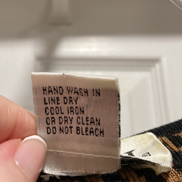 Gianni Black & Copper Herringbone Design Elbow Length Silk Sweater - Sz M - Picture 6 of 9